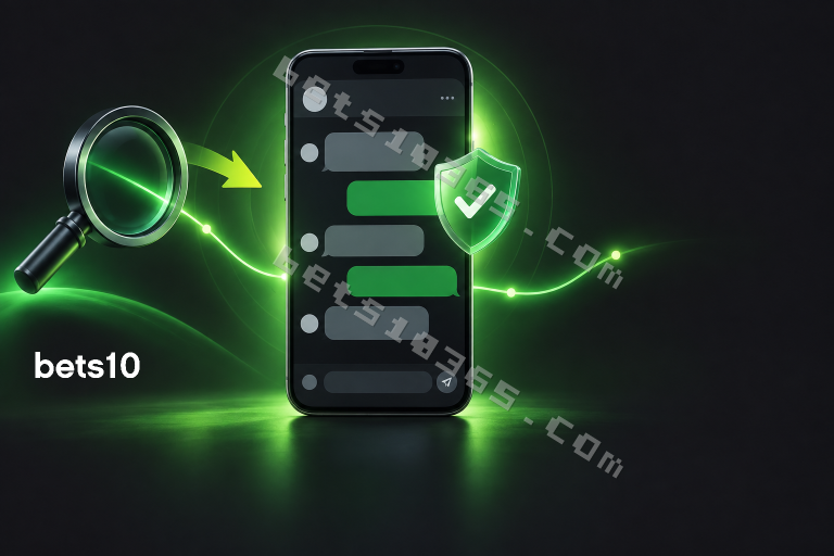 Koyu zeminde yeşil ışık yolu ve doğrulama simgesiyle çevrelenen telefon, bets10 güncel giriş telegram kanalı kontrolünü temsil ediyor.